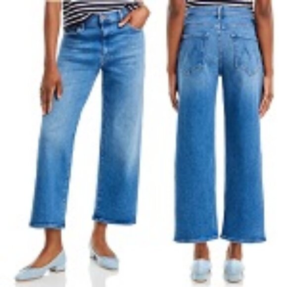 MOTHER Denim - NWT Womens MOTHER The Dodger Ankle Blue Wide Leg Jeans 31